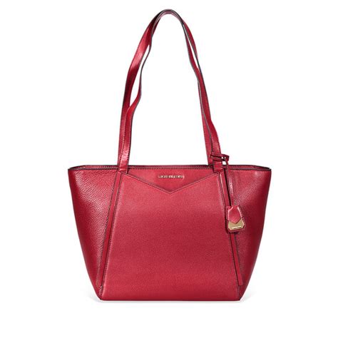 whitney small pebbled leather tote by michael kors maroon|Michael Kors Small Whitney Pebbled Leather Tote .